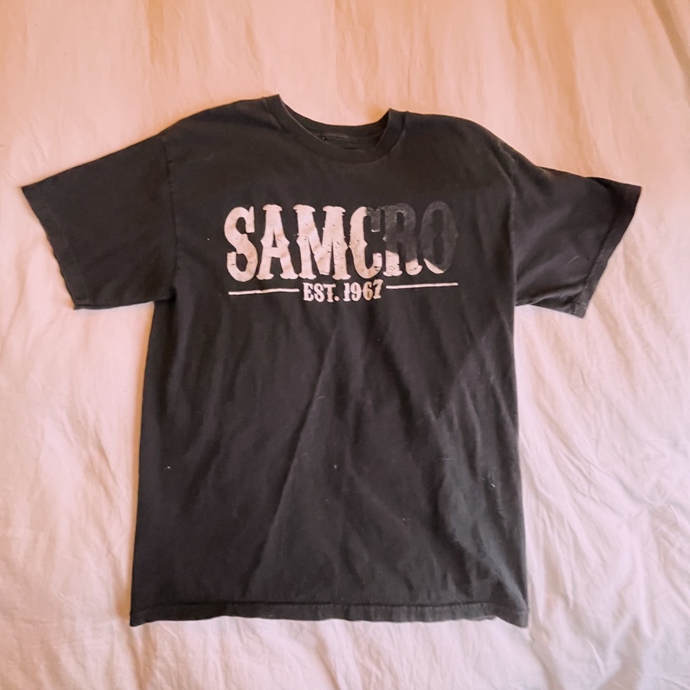 SAMCRO UNISEX BLACK OVERSIZED TEE
